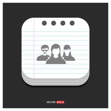 Grup kişi simgesi. 
