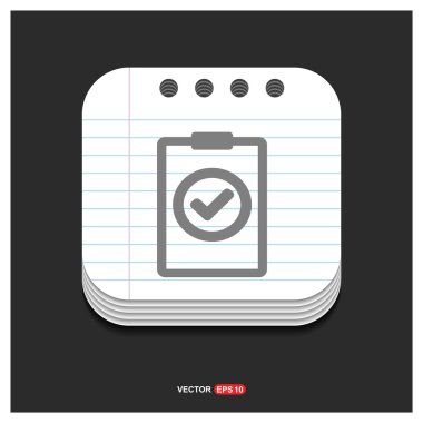 rapor, onay listesi simgesini