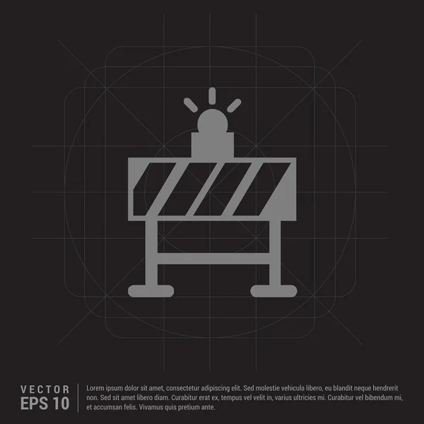 Icône barrière de réparation routière — Image vectorielle