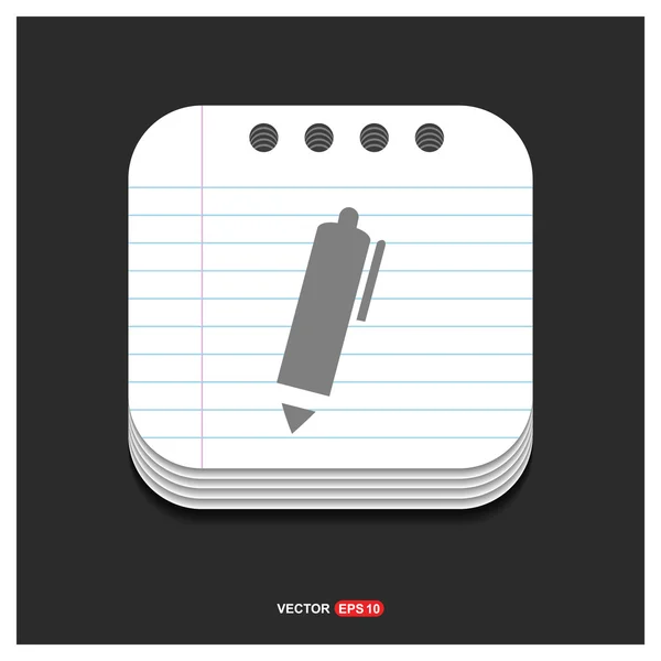 Pen, writing icon — Stock Vector