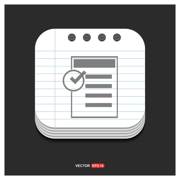 Checklist document Icon. — Stock Vector