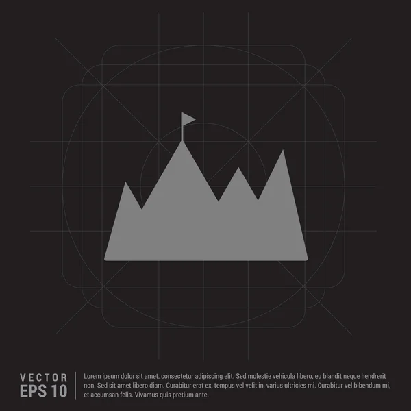 Ícone pico de montanha —  Vetores de Stock