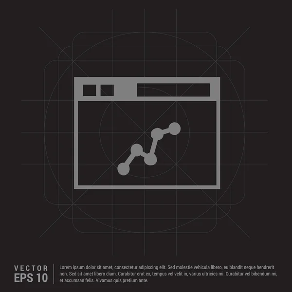 Ícone plano do gráfico de negócios — Vetor de Stock