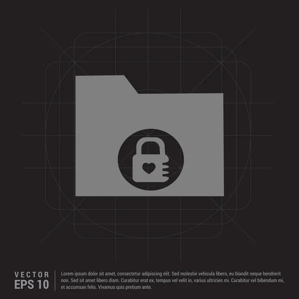 Icône de dossier sécurisé — Image vectorielle