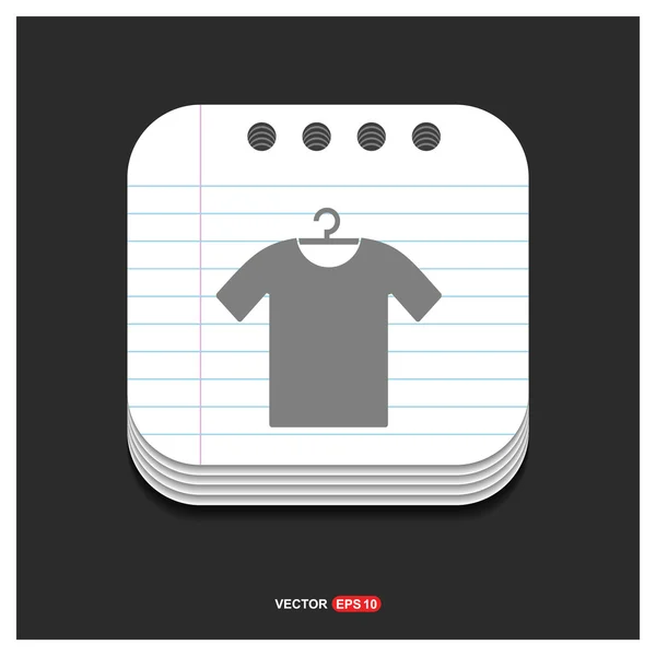 T-shirt sull'icona appendiabiti — Vettoriale Stock