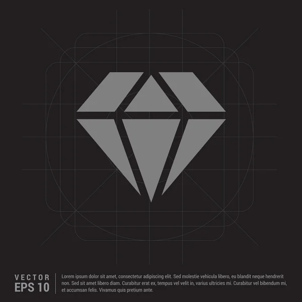 Icono de gema de diamante — Vector de stock