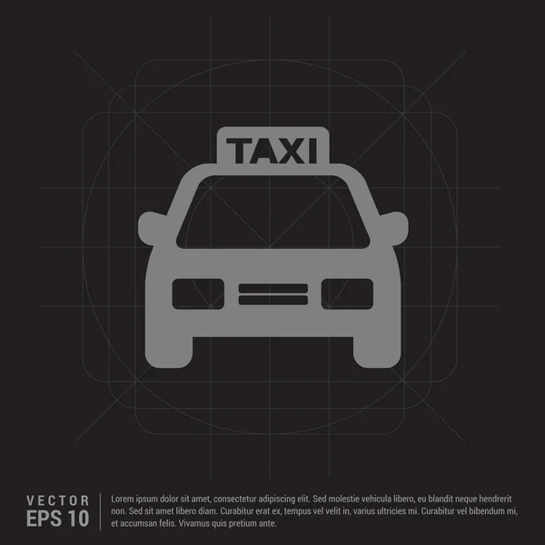 Taxi bil ikonen — Stock vektor