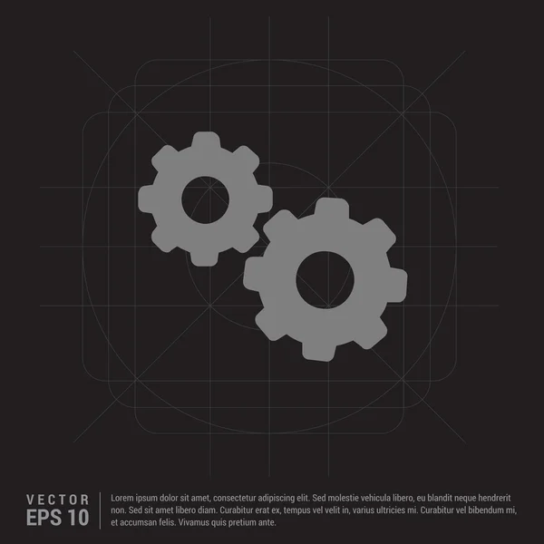 Gears web pictogram — Stockvector