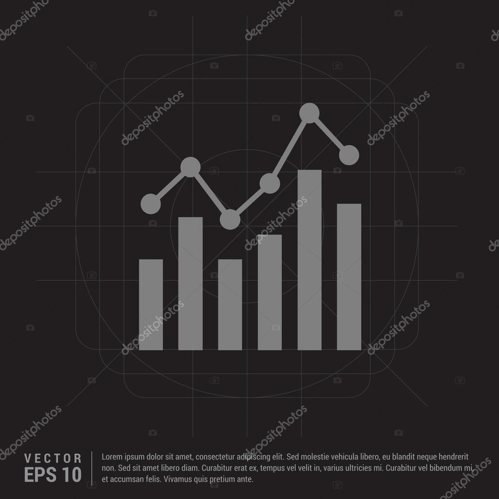 Progress chart Icon. Business Pictogram. vector illustration