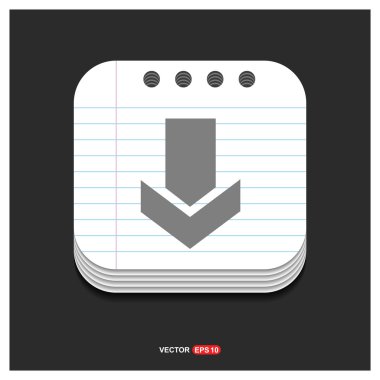 aşağı, ok simgesi indir