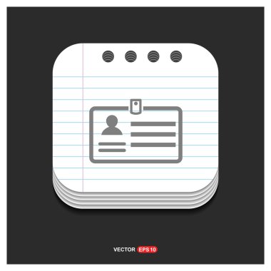 Kimlik kartı rozet simge