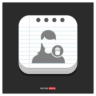 Kadın kullanıcı simgesi silmek