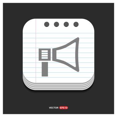 megafon veya hoparlör simgesini