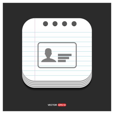 Kimlik kartı rozet simge