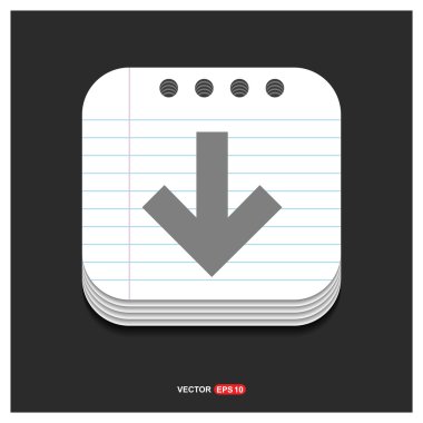 aşağı, ok simgesi indir