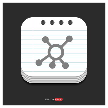 molekülün düz simgesi 