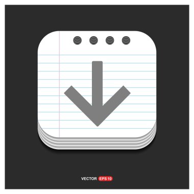 aşağı, ok simgesi indir