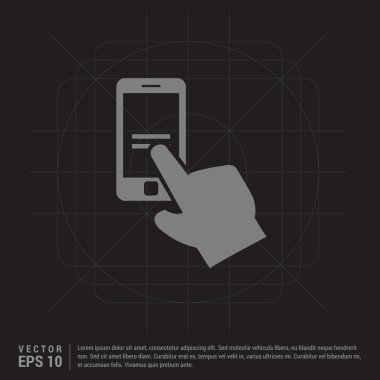 Hareket eden telefon ile el simgesi