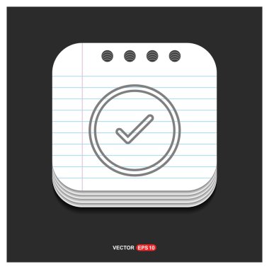 Tamam, kontrol işareti simgesi.  