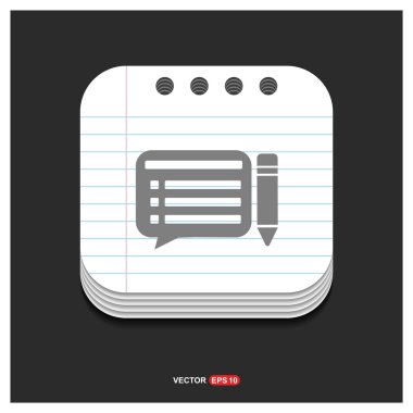 Not defteri simgesi, düz tasarım.