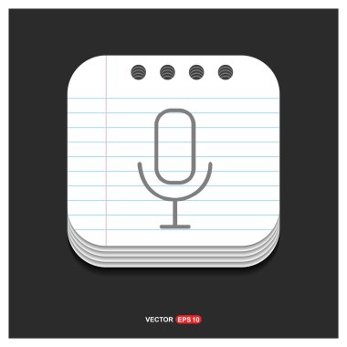 piktogram mikrofon simgesi