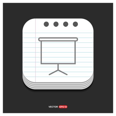 sunum tahtası düz simgesi