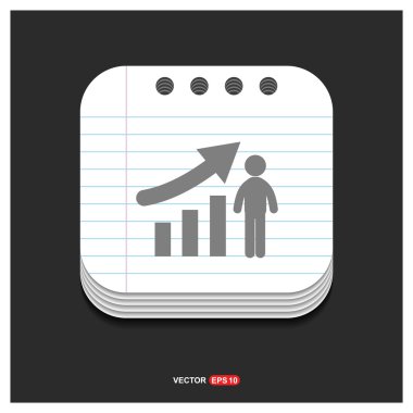 İş simgesi. Düz tasarım. 