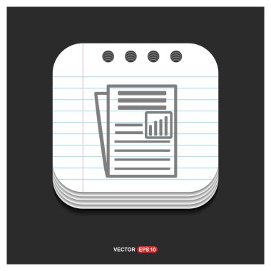 Not defteri simgesi, düz tasarım.