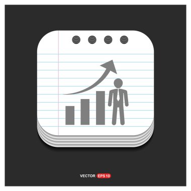İş grafiği adam simgesiyle