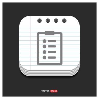 Pano veya denetim listesi simgesi  