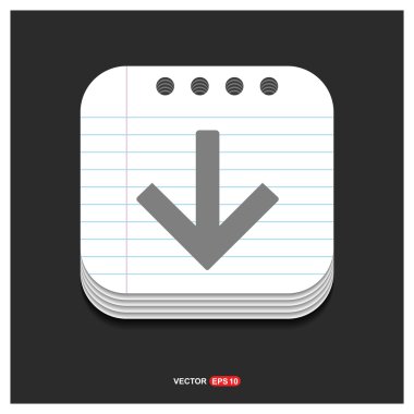 aşağı, ok simgesi indir