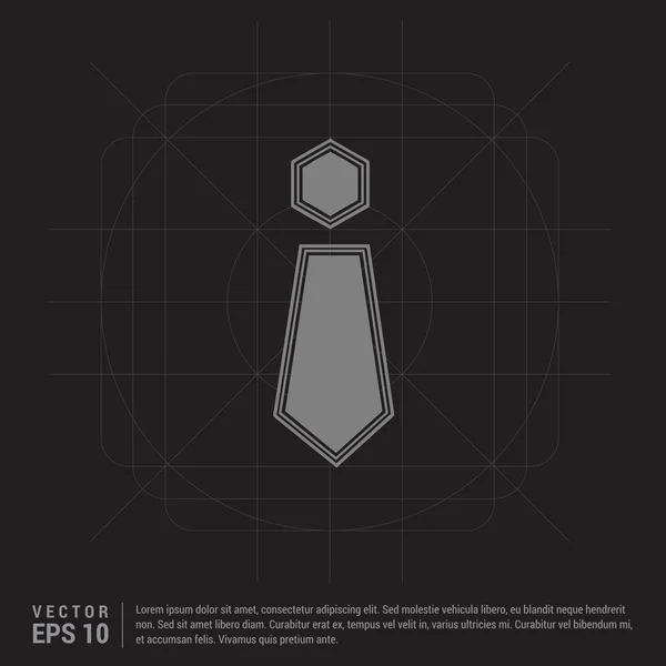 Icône de cravate d'affaires — Image vectorielle