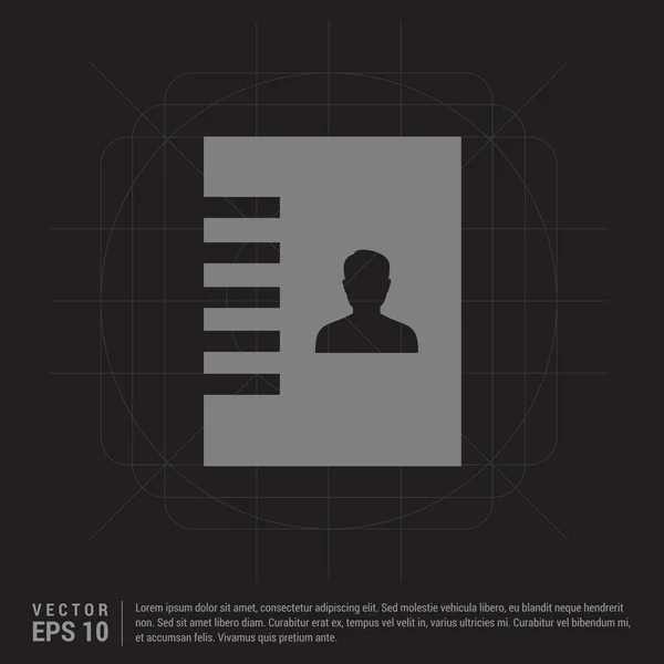 Carte d'identité icône badge — Image vectorielle