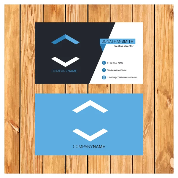 Elegante tarjeta de visita horizontal — Vector de stock