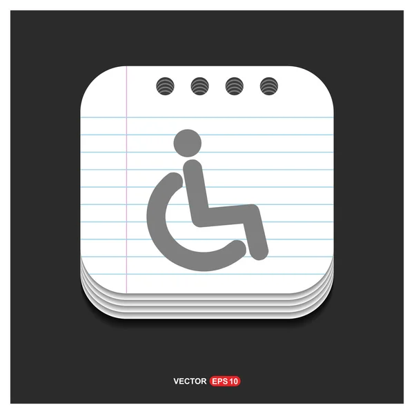 Wyłączone znak ostrzegawczy osoba Handicap — Wektor stockowy