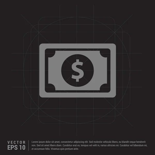 Dollaro Icona del denaro — Vettoriale Stock