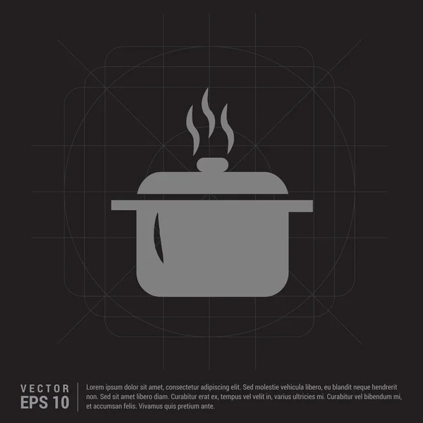 Icono de olla de cocina — Vector de stock