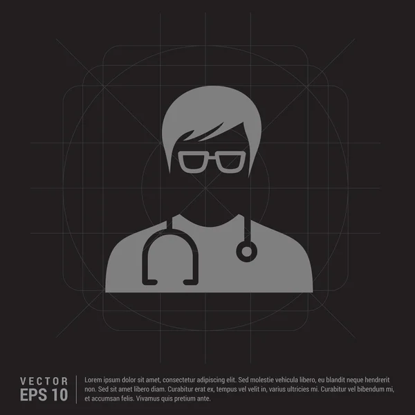 Dokter Icon, pictogram - Stok Vektor