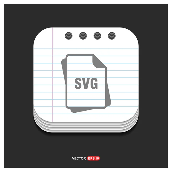 Symbol für das svg-Dateiformat — Stockvektor