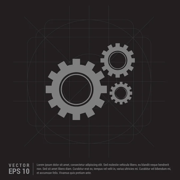 Gears web pictogram — Stockvector