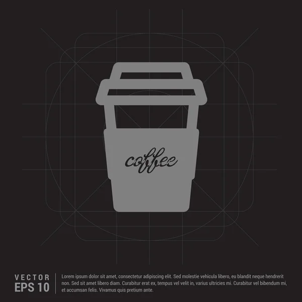 Значок бумажного кофе — стоковый вектор