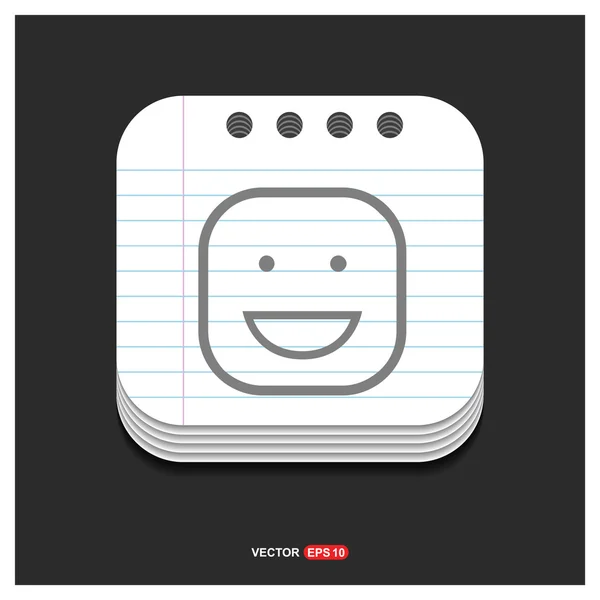 Cara feliz sonriente icono — Vector de stock