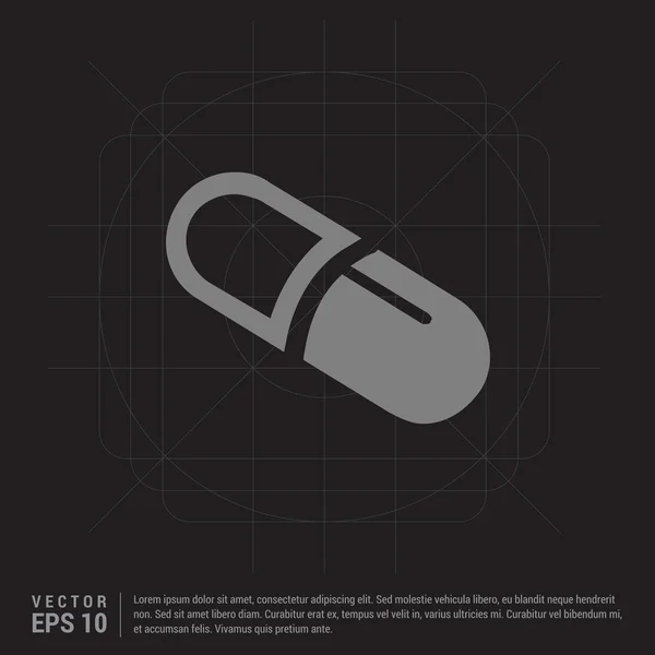 Medische capsule pictogram — Stockvector