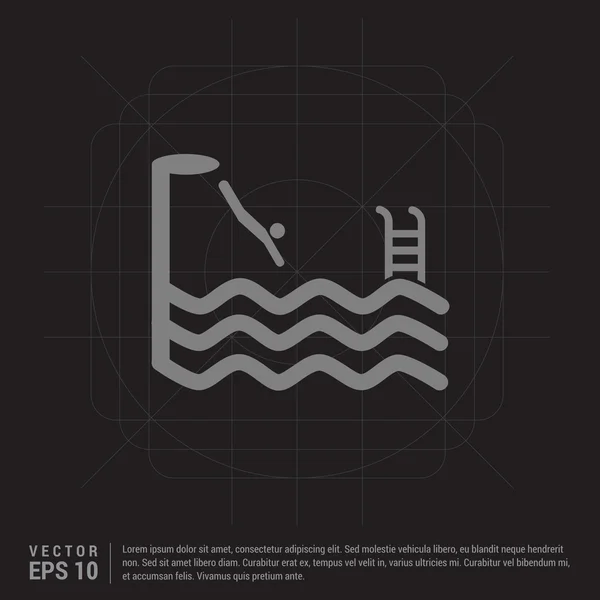 Zwembad pictogram — Stockvector