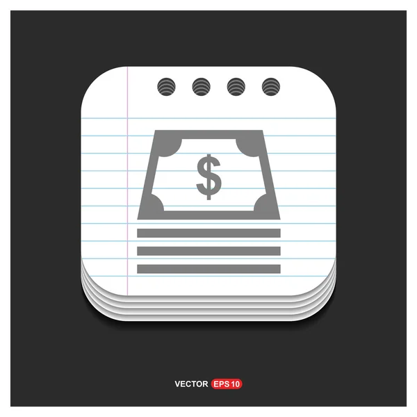 Dollar bills icon — Stock Vector