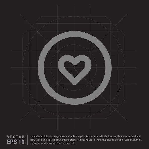 Web  heart icon. — Stock Vector