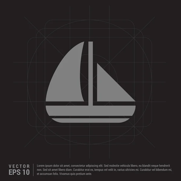 Yate icono del barco — Vector de stock