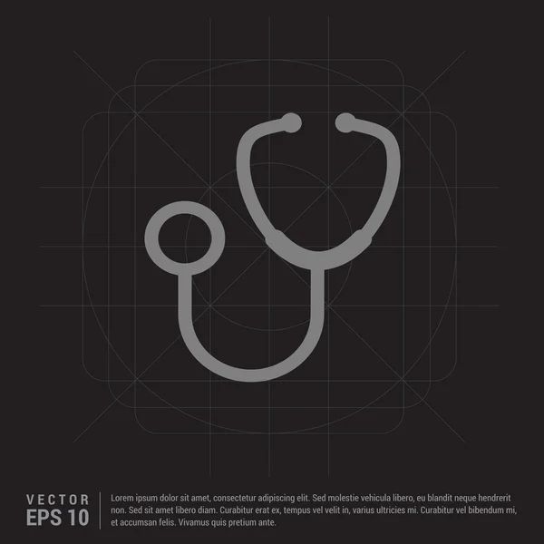 Orvosi sztetoszkóppal ikon — Stock Vector