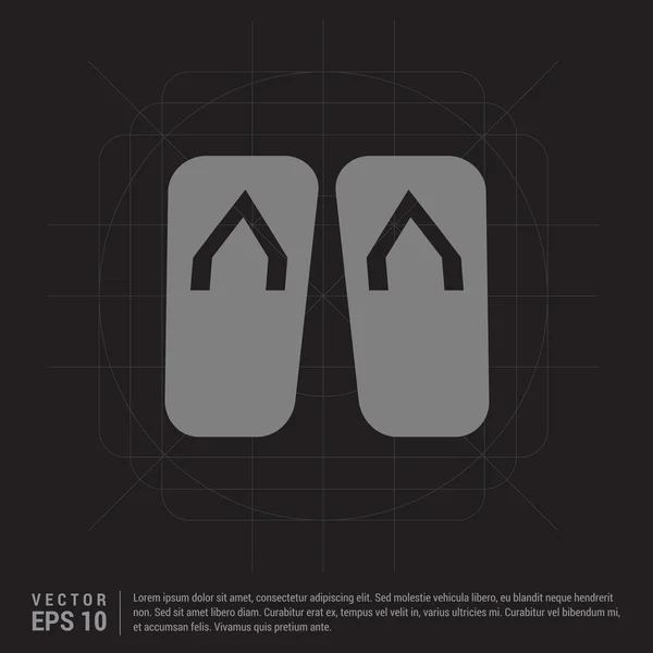 Sandales de plage icône — Image vectorielle