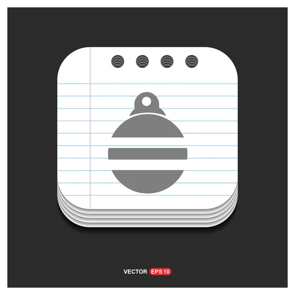 Albero di Natale palla icona — Vettoriale Stock